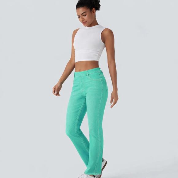 NWT Halara Flex™ High Waisted Pockets Washed Casual Bootcut Jeans Size XS - Picture 3 of 8